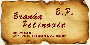 Branka Pelinović vizit kartica